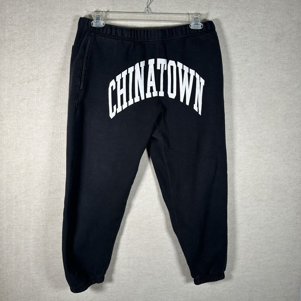 Chinatown Market Black White Arc Graphic Jogger Sweatpants Back Pocket Men’s XL